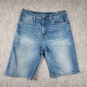 Levis 569 Loose Straight Denim Shorts Mens 32 Blue Medium Wash Relaxed Fit